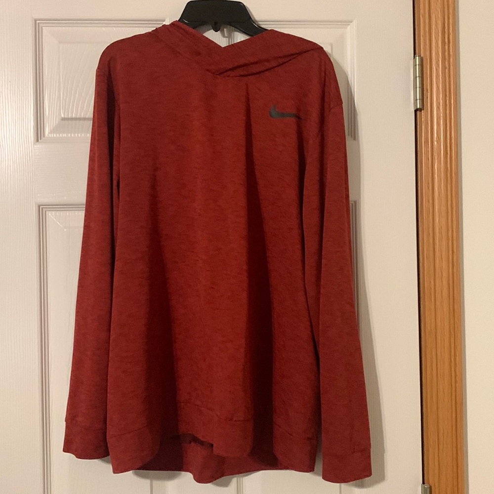 Thin Nike shirt with hood! Great for hot days or the gym!